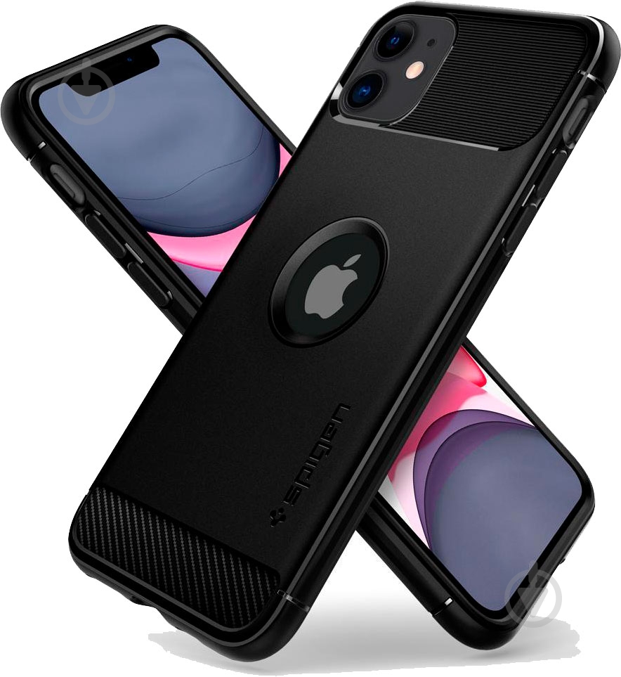 Чохол Spigen Rugged Armor Matte Black для Apple iPhone 11 - фото 5 Чохол Spigen Rugged Armor Matte Black для Apple iPhone 11 - фото 5