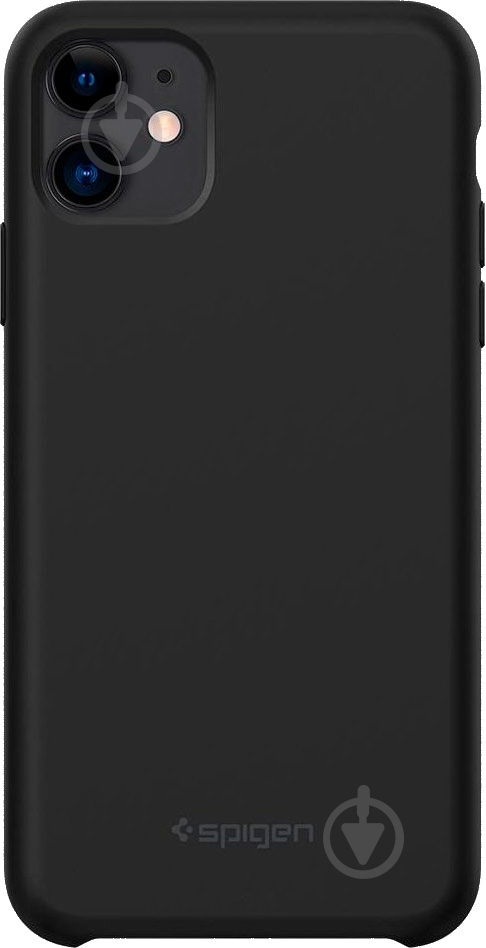 Чехол Spigen Silicone Fit Black для Apple iPhone 11 - фото 1 Чехол Spigen Silicone Fit Black для Apple iPhone 11 - фото 1