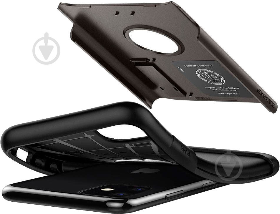 Чохол Spigen Slim Armor Gunmetal для Apple iPhone 11 - фото 6
