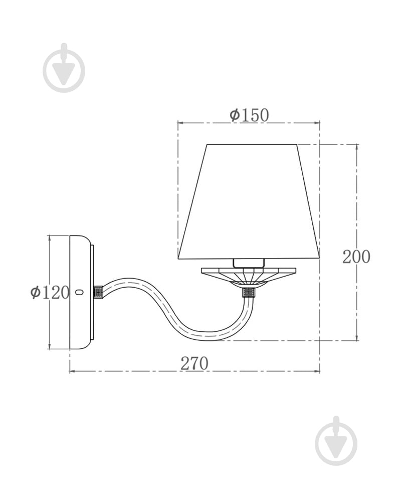Бра Edlin Moren 12 Вт E14 латунь PL321167W-1 - фото 6