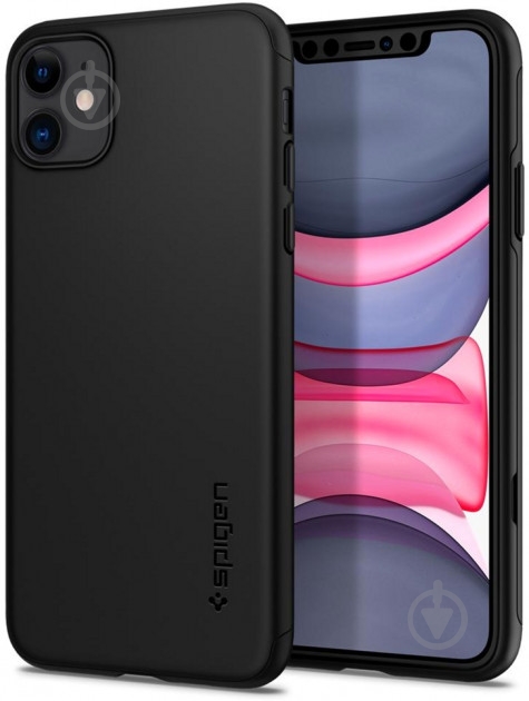 Чехол Spigen Thin Fit Classic Black для Apple iPhone 11 - фото 2