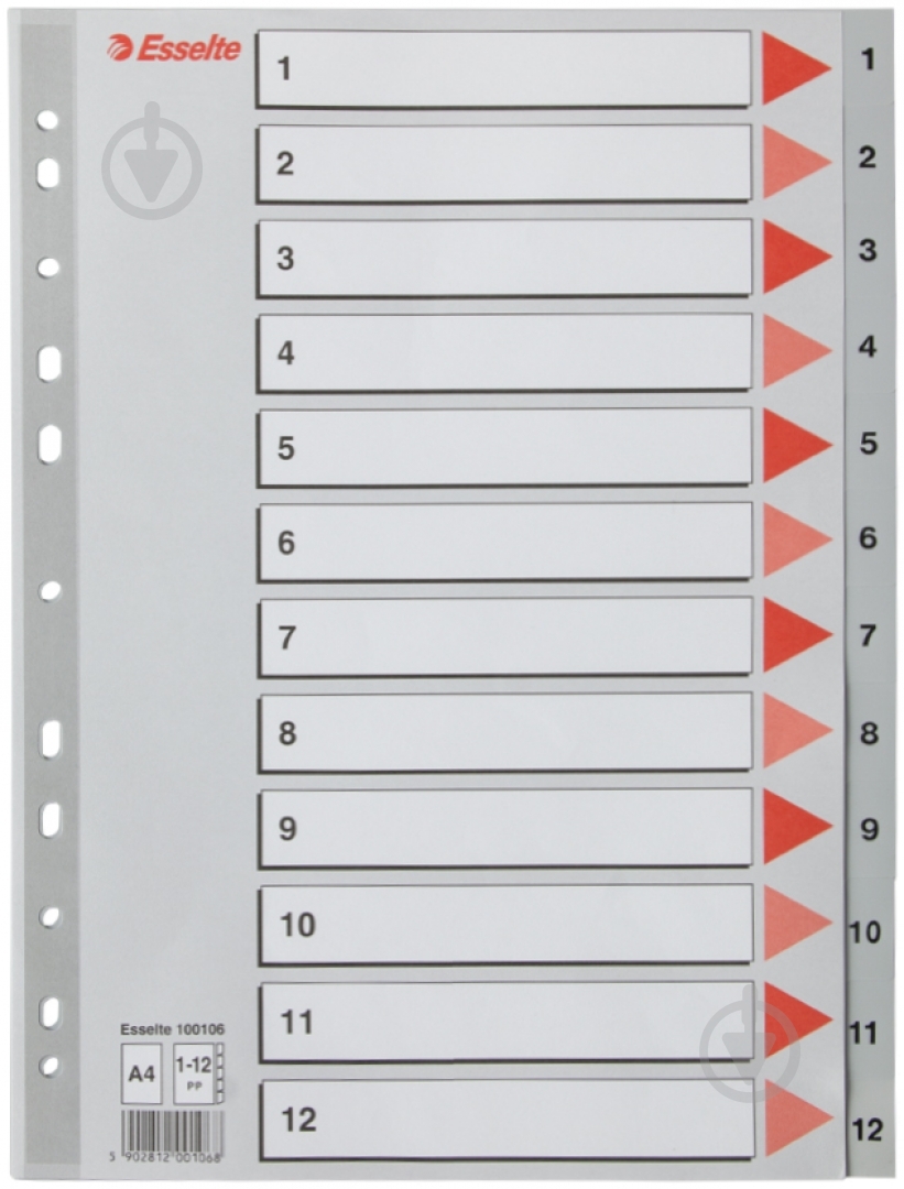 Разделитель цифровой А4 1-12 Esselte - фото 1