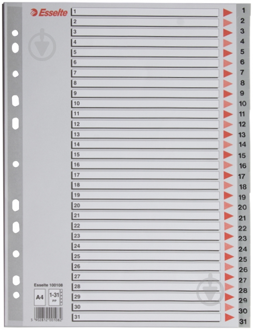 Разделитель цифровой А4 1-31 Esselte - фото 1
