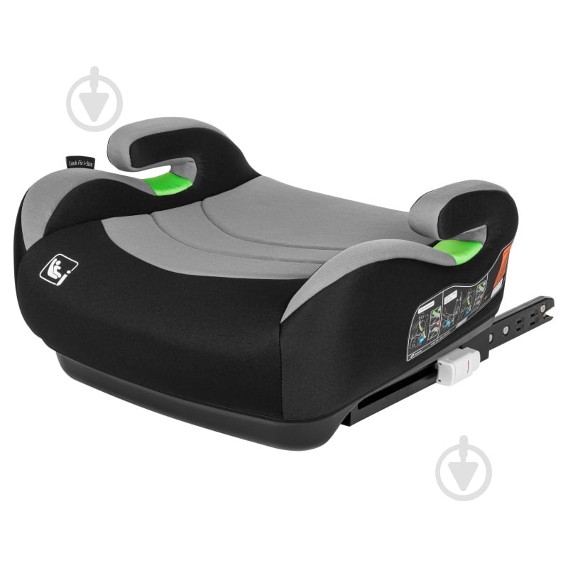 Автокрісло-бустер Lionelo сірий grey LO-LUUK FIX I-SIZE GREY STONE - фото 1