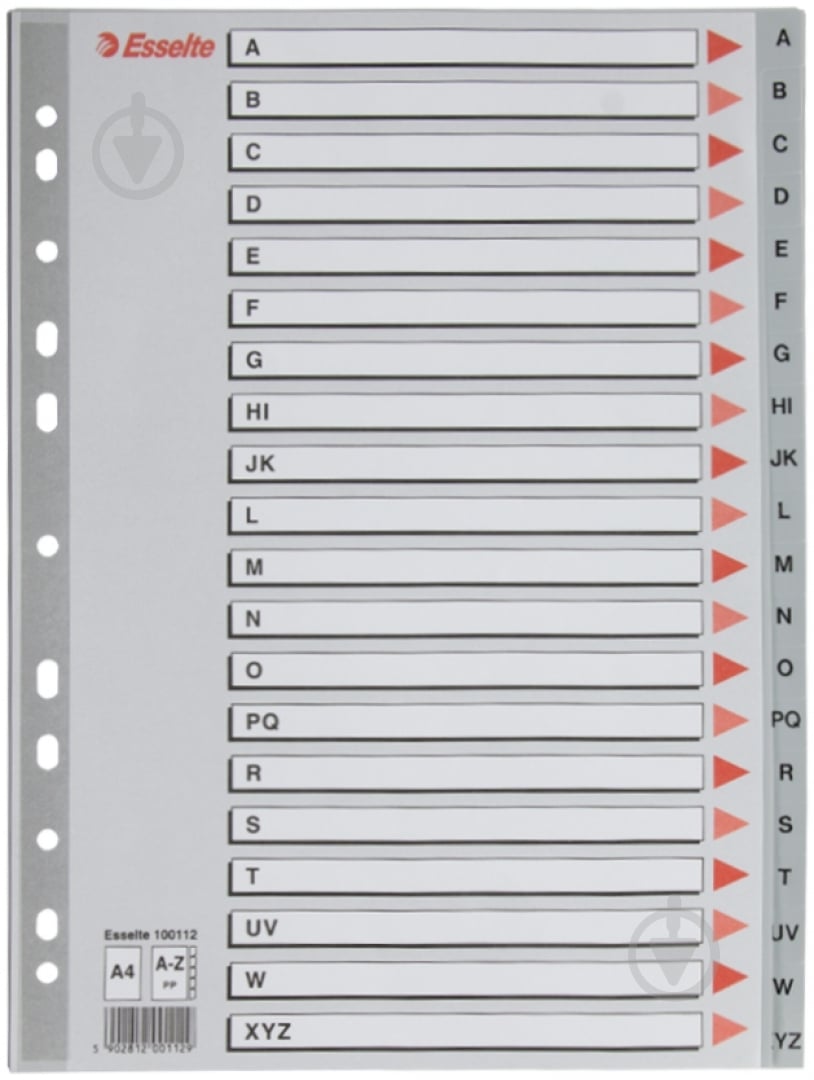 Розділювач алфавітний А4 A-Z Esselte - фото 1