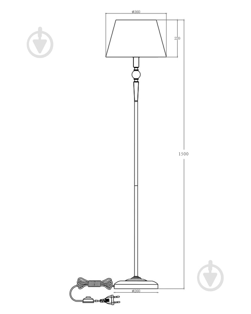 Торшер Edlin Natano 12 Вт E27 хром PL321168F-1 - фото 7 Торшер Edlin Natano 12 Вт E27 хром PL321168F-1 - фото 7