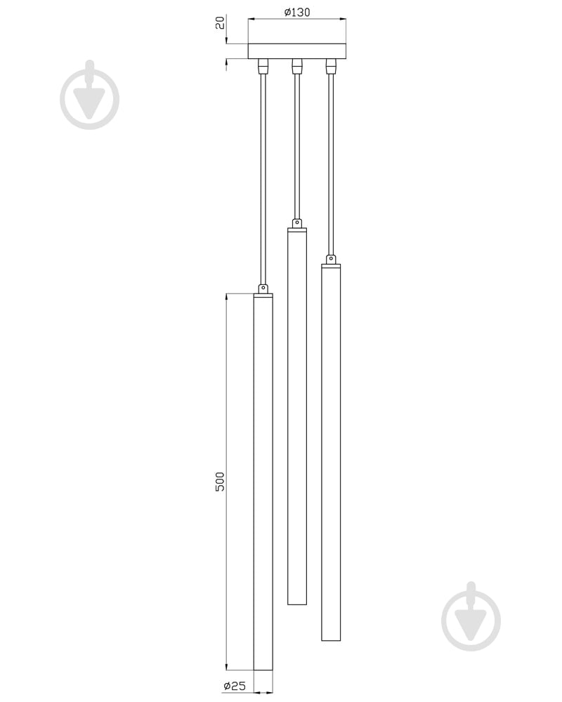 Світильник підвісний Edlin Renti 3x10 Вт G9 PLP2411-3B - фото 4 Світильник підвісний Edlin Renti 3x10 Вт G9 PLP2411-3B - фото 4