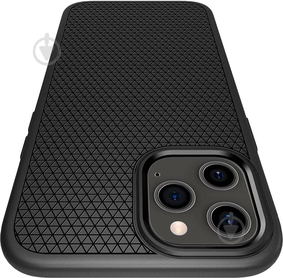 Чехол Spigen Liquid Air Matte Black для Apple iPhone 12Apple iPhone 12 Pro - фото 5