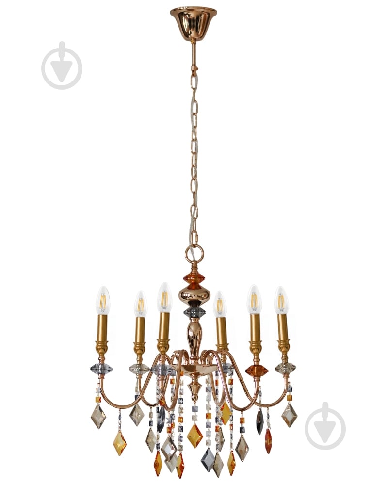 Люстра Edlin Vanessa 6x12 Вт E14 PL2416-6 - фото 1 Люстра Edlin Vanessa 6x12 Вт E14 PL2416-6 - фото 1