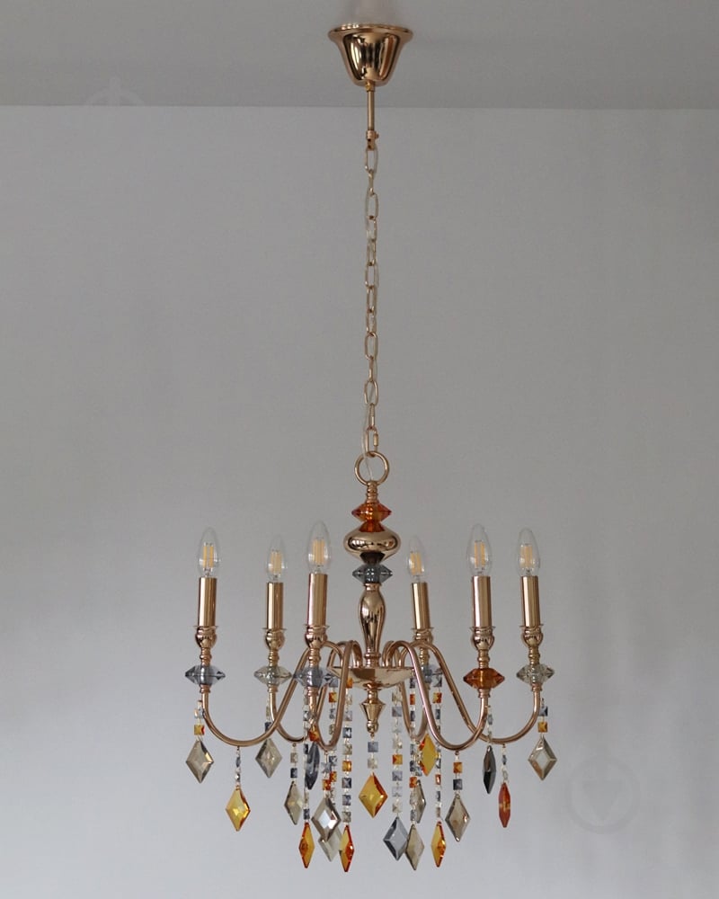 Люстра Edlin Vanessa 6x12 Вт E14 PL2416-6 - фото 2 Люстра Edlin Vanessa 6x12 Вт E14 PL2416-6 - фото 2