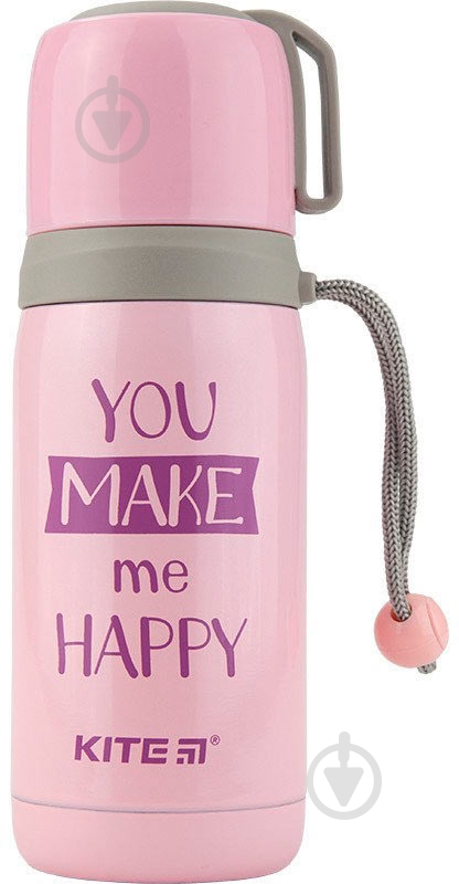 Термос KITE 350 мл рожевий - фото 1 Термос KITE 350 мл рожевий - фото 1