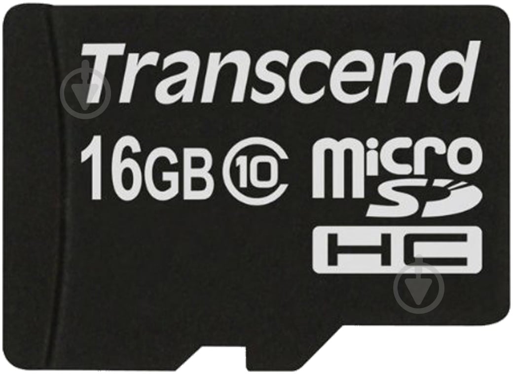 Карта памяти Transcend MicroSDHC C10 16GB (TS16GUSDC10) - фото 1