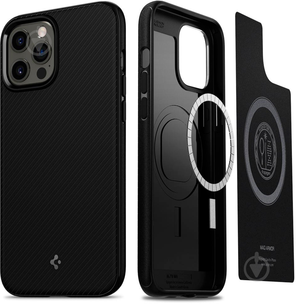 Чехол Spigen Mag Armor Black для Apple iPhone 12Apple iPhone 12 Pro - фото 6