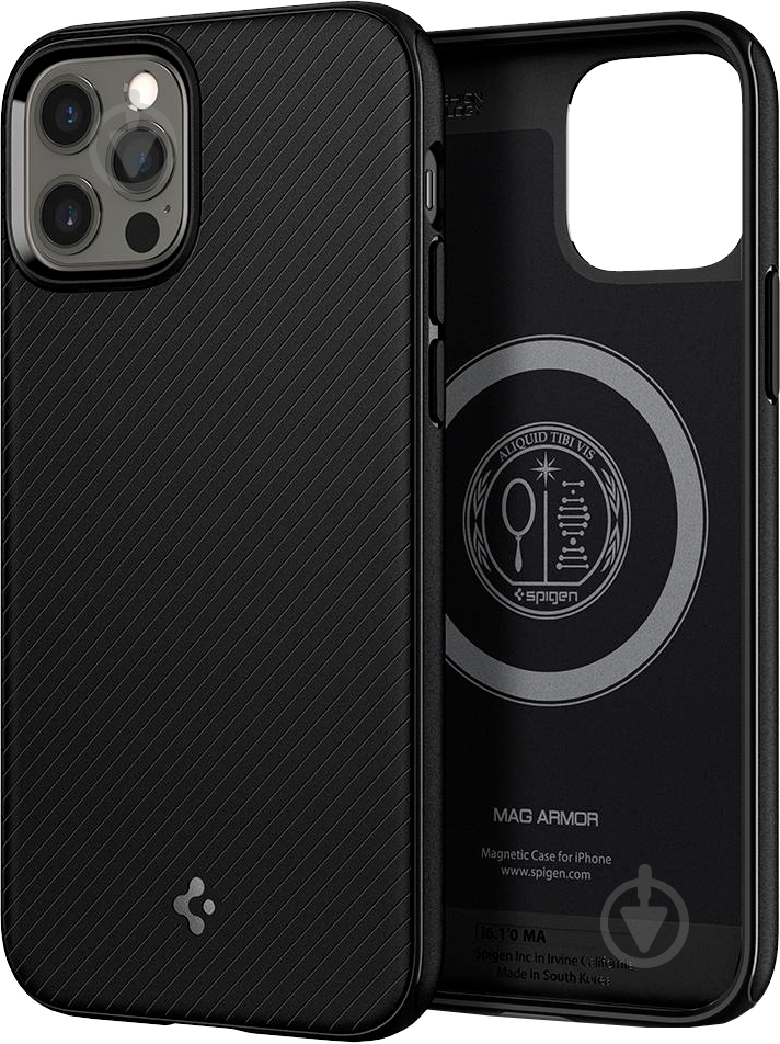Чехол Spigen Mag Armor Black для Apple iPhone 12Apple iPhone 12 Pro - фото 2