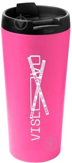 Термочашка KITE Vis 440 мл розовая - фото 1 Термочашка KITE Vis 440 мл розовая - фото 1