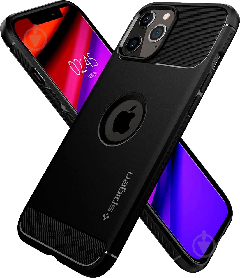 Чехол Spigen Rugged Armor Matte Black для Apple iPhone 12Apple iPhone 12 Pro - фото 5
