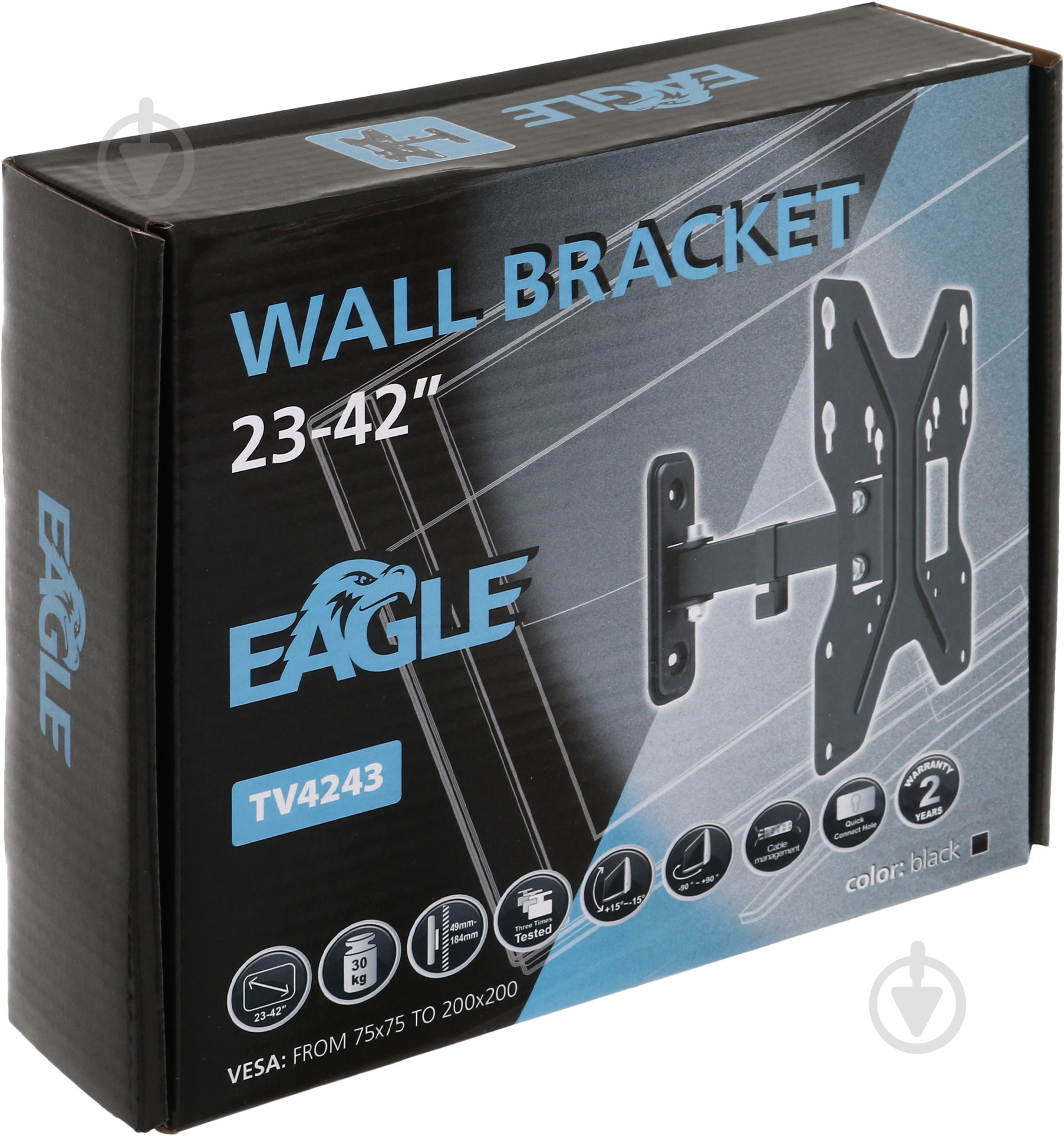Кріплення для телевізора Eagle EAGLE TV4243 поворотно-похилі 23"-42" чорний - фото 5