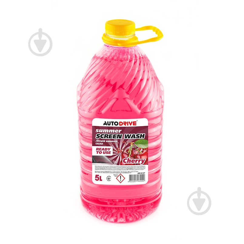 Омыватель стекла AUTODRIVE Cherry лето 40 °С 5 л - фото 1 Омыватель стекла AUTODRIVE Cherry лето 40 °С 5 л - фото 1
