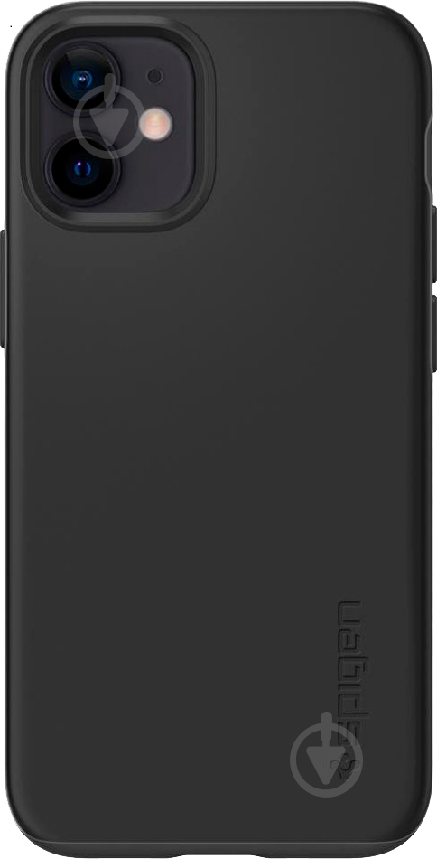 Чехол Spigen Case Thin Fit Black для Apple iPhone 12 Mini - фото 2 Чехол Spigen Case Thin Fit Black для Apple iPhone 12 Mini - фото 2