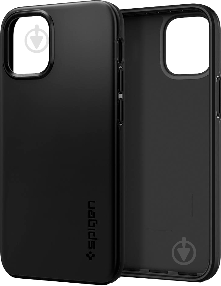 Чехол Spigen Case Thin Fit Black для Apple iPhone 12 Mini - фото 1 Чехол Spigen Case Thin Fit Black для Apple iPhone 12 Mini - фото 1