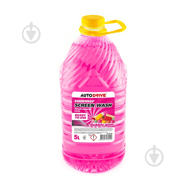 Омыватель стекла AUTODRIVE Bubble Gum лето 40 °С 5 л - фото 1 Омыватель стекла AUTODRIVE Bubble Gum лето 40 °С 5 л - фото 1