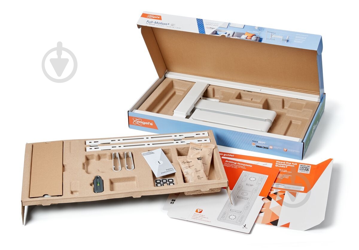 Кронштейн Vogels TVM 3643 поворотно-похилі 40"-77" білий - фото 6