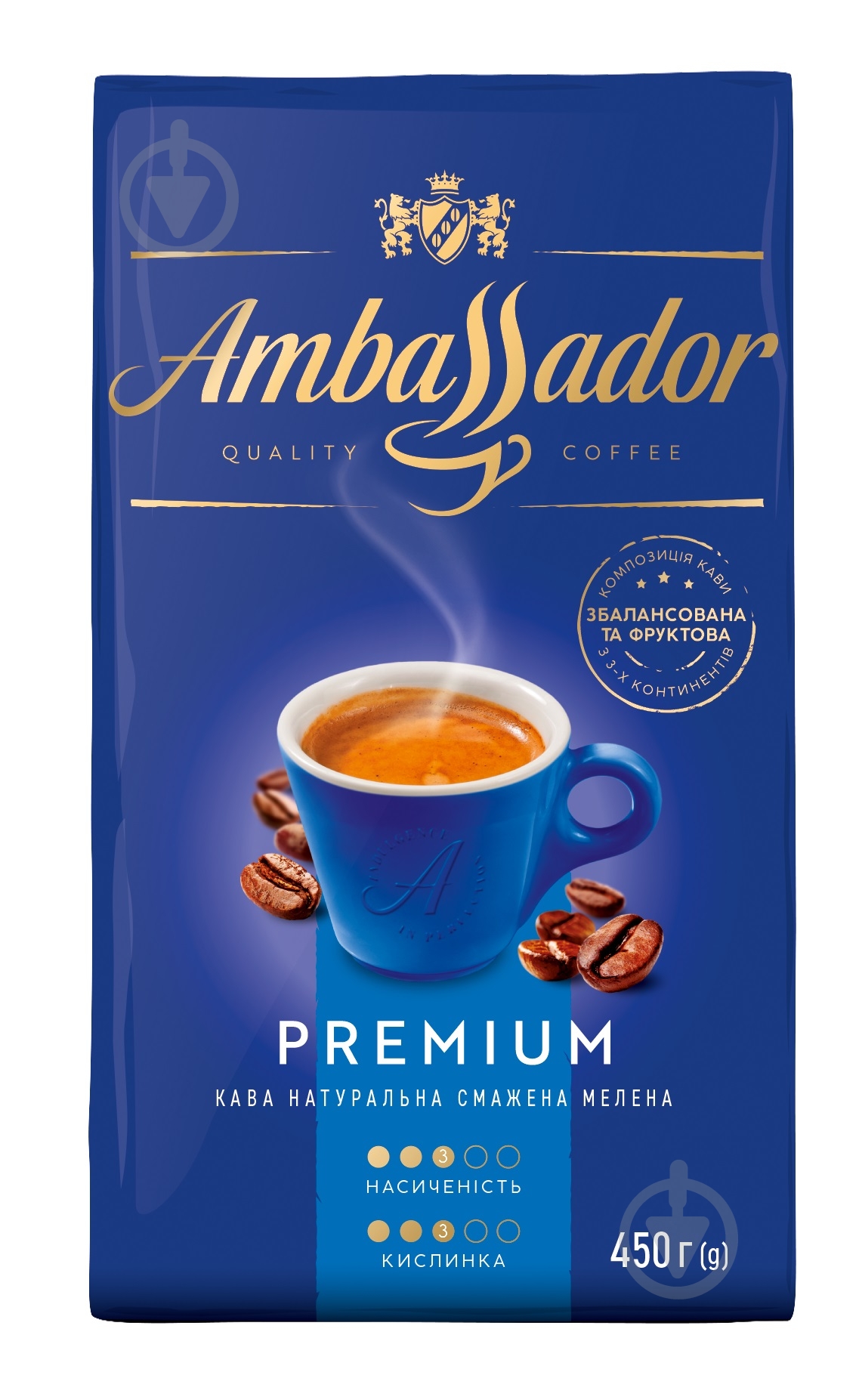 Кофе молотый Ambassador Premium 450 г - фото 1