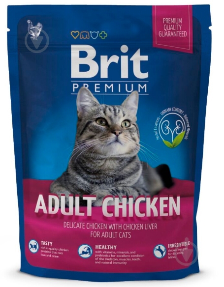 Корм Brit Premium Cat Adult Chicken 300 г - фото 1