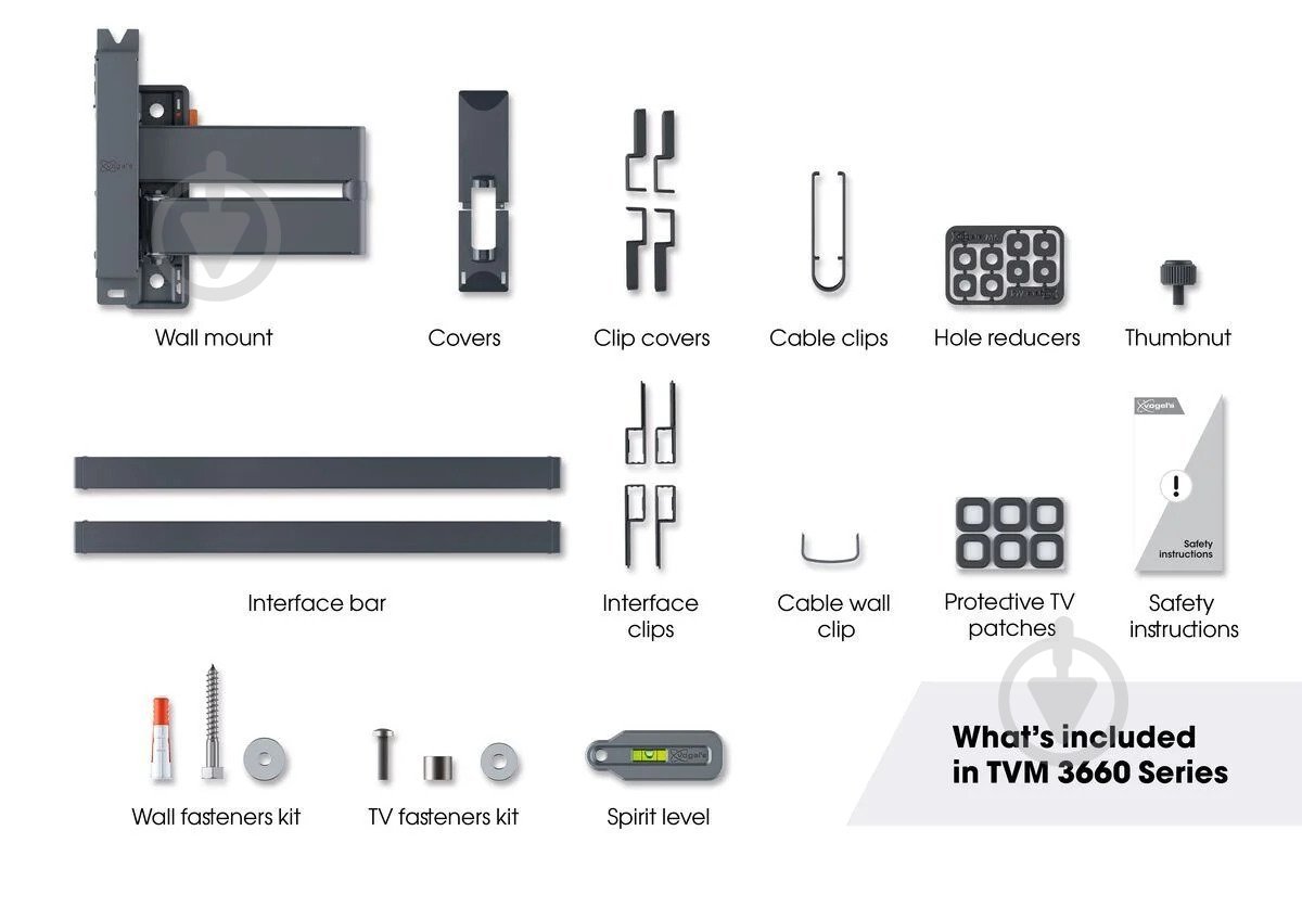 Кронштейн Vogels TVM 3663 OLED поворотно-похилі 40"-77" чорний - фото 5