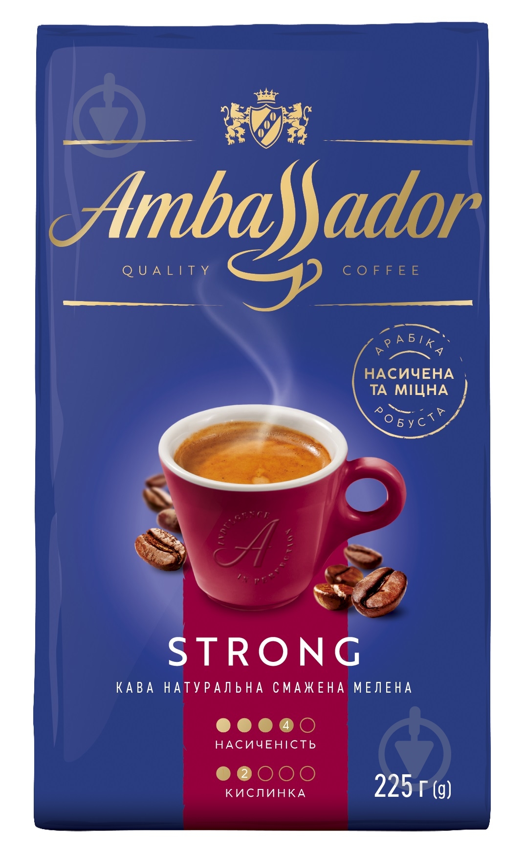 Кофе молотый Ambassador Strong 225 г - фото 1