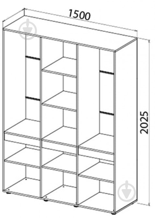 Шкаф MatroLuxe Beverly дуб сонома трюфель - фото 3 Шкаф MatroLuxe Beverly дуб сонома трюфель - фото 3