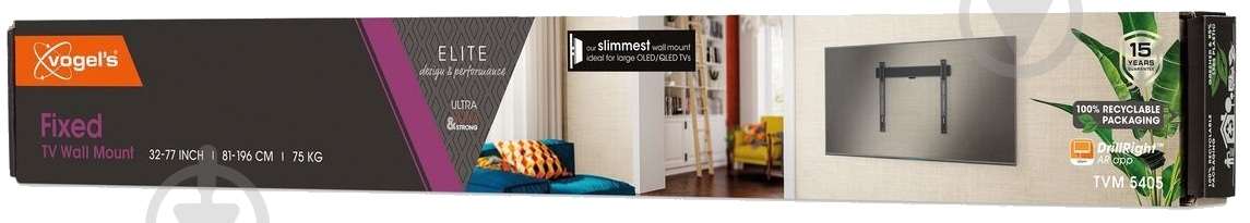 Кронштейн Vogels TVM 5405 фіксовані 32"-77" чорний - фото 9