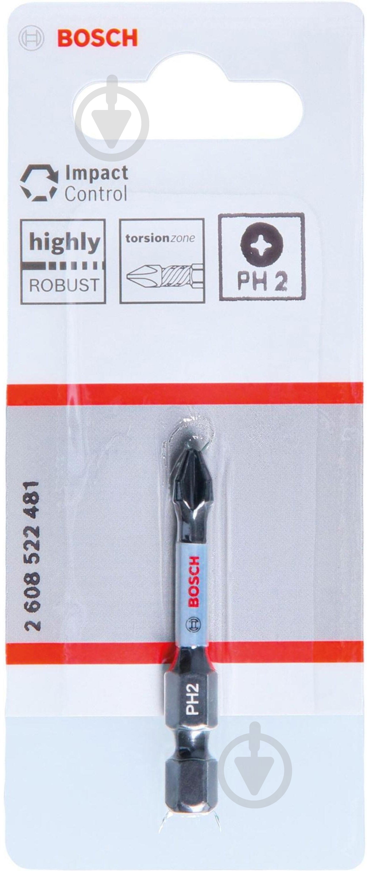 Бита Bosch Impact Control PH2 1 шт. 2608522481 - фото 2 Бита Bosch Impact Control PH2 1 шт. 2608522481 - фото 2