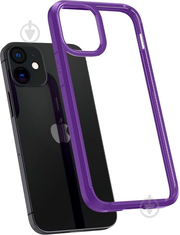 Чехол Spigen Crystal Hybrid Hydrangea Purple для Apple iPhone 12 Mini - фото 1