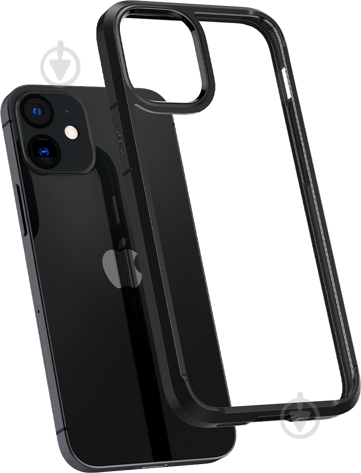 Чехол Spigen Crystal Hybrid Matte Black для Apple iPhone 12 Mini - фото 1