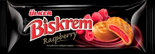 Печенье ULKER Raspberry Biskrem 80 г - фото 1