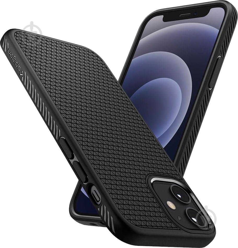 Чохол Spigen Liquid Air Matte Black для Apple iPhone 12 Mini - фото 4