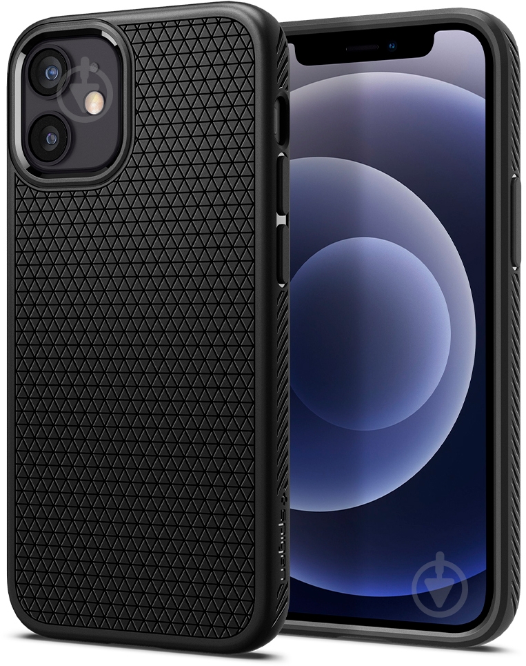 Чохол Spigen Liquid Air Matte Black для Apple iPhone 12 Mini - фото 6