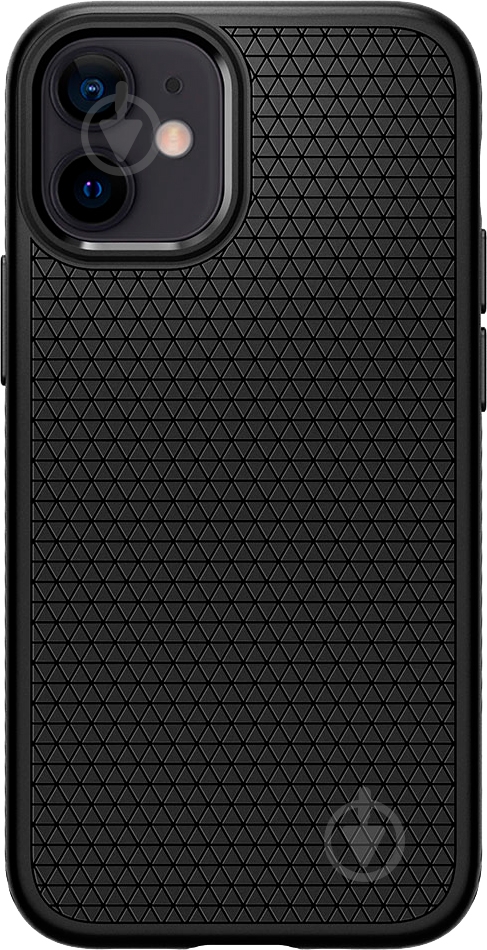 Чохол Spigen Liquid Air Matte Black для Apple iPhone 12 Mini - фото 1