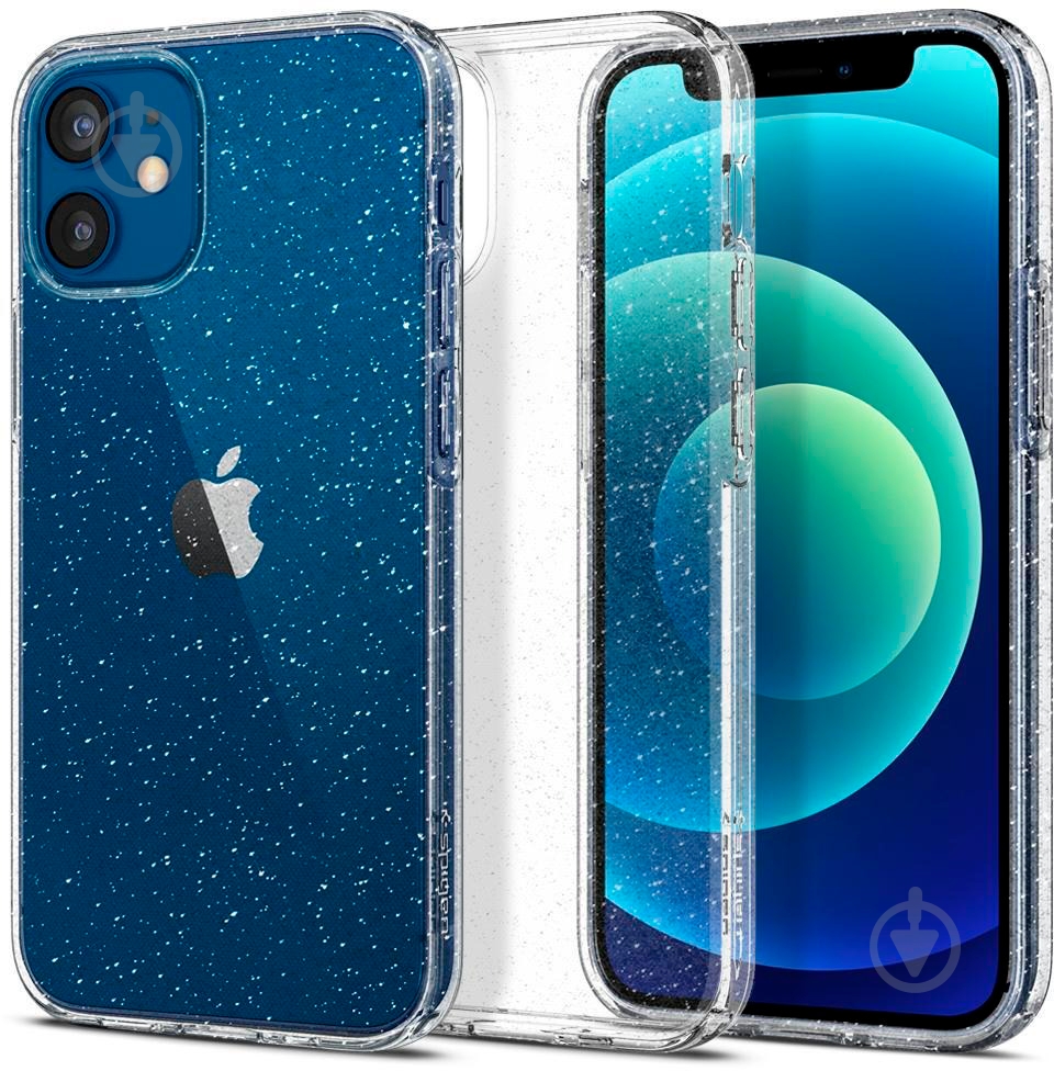 Чехол Spigen Liquid Crystal Glitter Crystal Quartz для Apple iPhone 12 Mini - фото 3