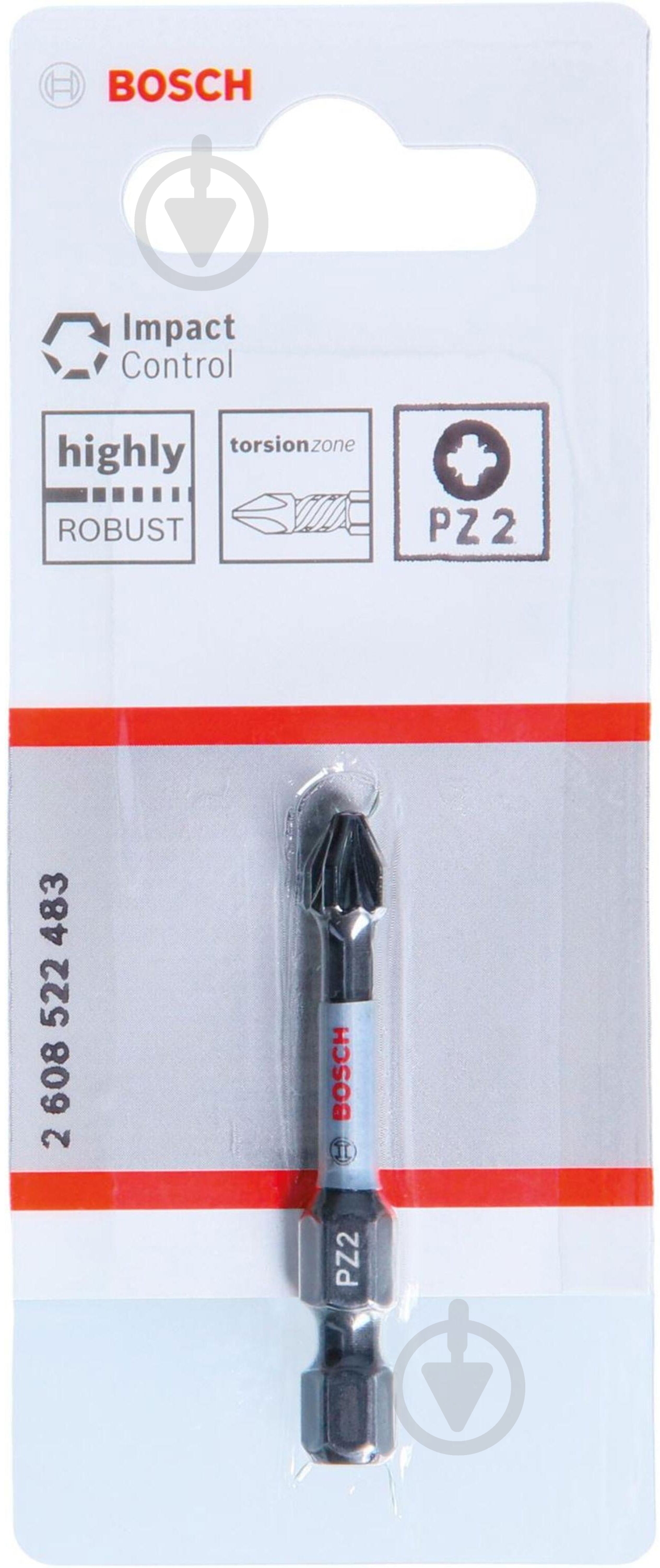 Бита Bosch Impact Control PZ2 1 шт. 2608522483 - фото 2 Бита Bosch Impact Control PZ2 1 шт. 2608522483 - фото 2
