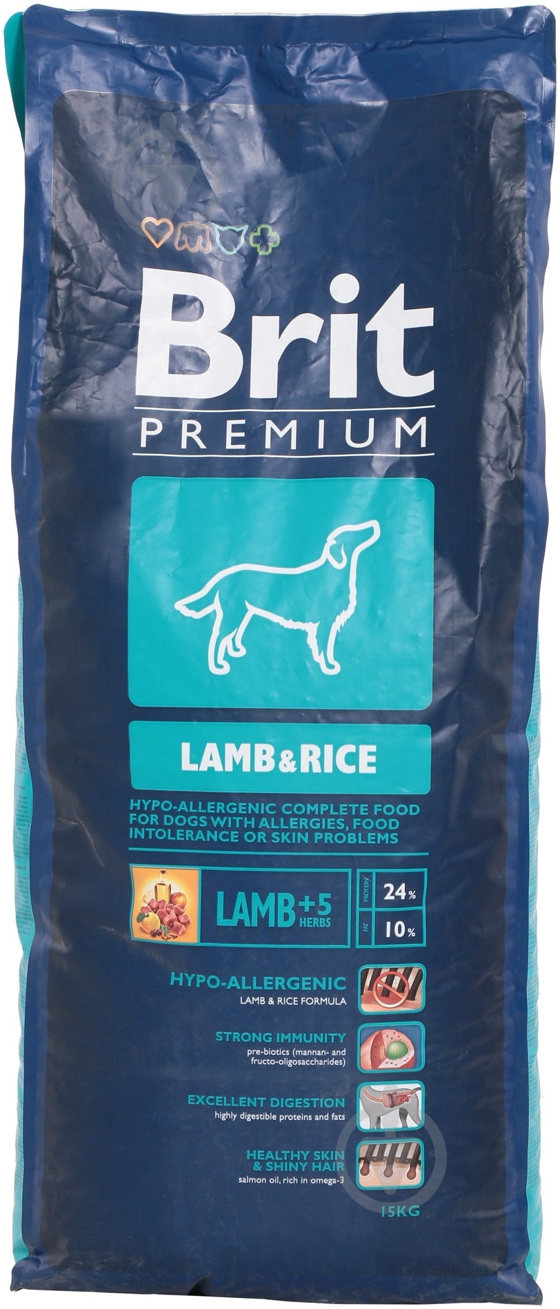 Корм для всех пород Brit Premium Lamb & Rice 15 кг (злаки, ягненок) 15 кг - фото 1