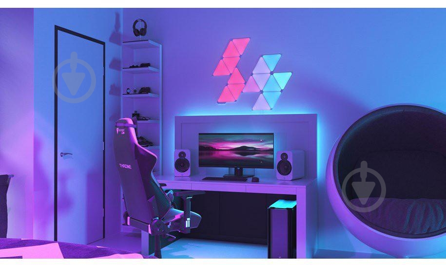Светильник светодиодный Nanoleaf Shapes Triangles Starter Kit (NL47-0002TW-9PK) - фото 7 Светильник светодиодный Nanoleaf Shapes Triangles Starter Kit (NL47-0002TW-9PK) - фото 7