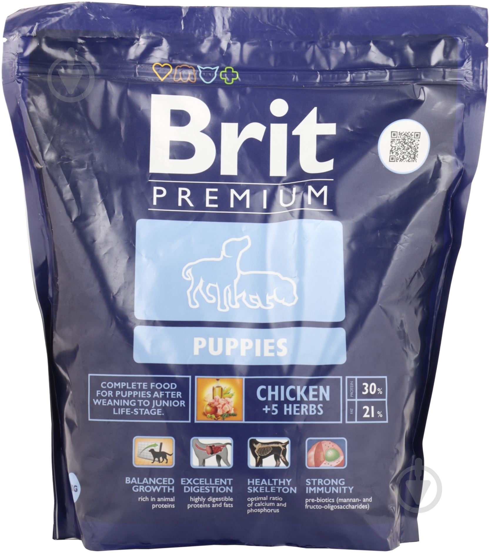 Корм для всех пород Brit Premium Puppies 1 кг (злаки, курица) 1 кг - фото 1 Корм для всех пород Brit Premium Puppies 1 кг (злаки, курица) 1 кг - фото 1