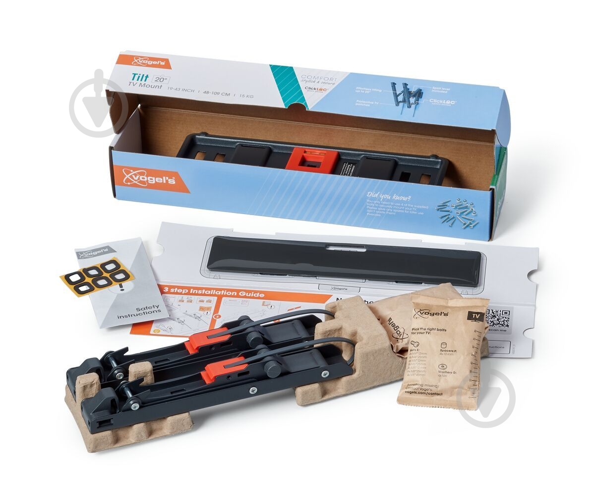 Крепление для телевизора Vogels TVM 3213 наклонные 19"-43" черный - фото 9 Крепление для телевизора Vogels TVM 3213 наклонные 19"-43" черный - фото 9