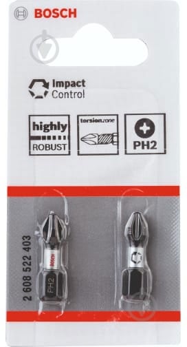 Бита Bosch Impact Control PH2 2 шт. 2608522403 - фото 4