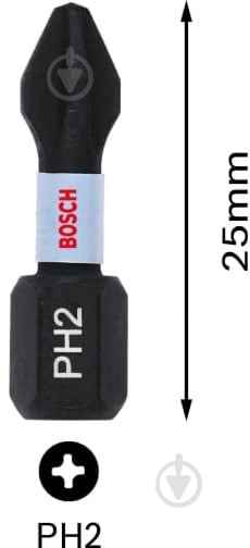 Бита Bosch Impact Control PH2 2 шт. 2608522403 - фото 5