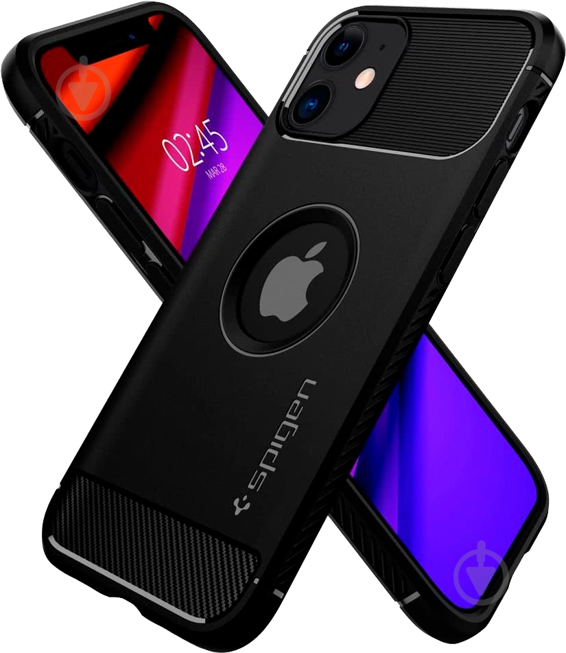 Чехол Spigen Rugged Armor Matte Black для Apple iPhone 12 Mini - фото 8