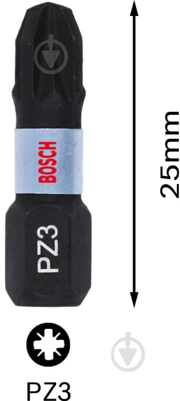 Бита Bosch Impact Control PZ3 2 шт. 2608522402 - фото 5