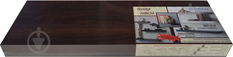 Полка Inteo Лайн на стену 600x600x50 мм венге - фото 1 Полка Inteo Лайн на стену 600x600x50 мм венге - фото 1